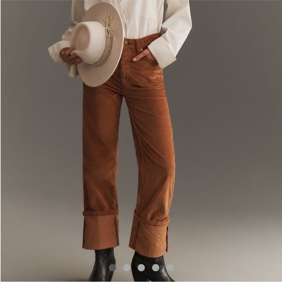 Anthropologie Pants - NWT Anthropologie Pilcro The Scotty Cuffed Corduroy Pants Brown Women’s Size 29
